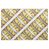 Tissu Top mode art jaune (Fat Quarter)