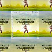 Tissu Top Softball Dreams (Carreau)