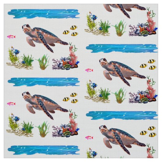 Tissu Tortue de mer (Échantillon)