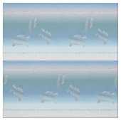 Tissu Tortues d'argent Motif dégradé bleu (Échantillon)