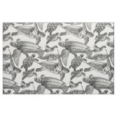Tissu tortues de mer perle noire (Fat Quarter)