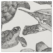 Tissu tortues de mer perle noire (Fermer)