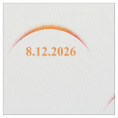 Tissu total solar eclipse August 12 2026 orange sun (fermé)