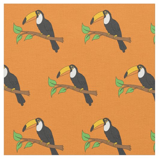 Tissu Toucans mignons oiseaux (Fermer)