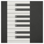 Tissu Touches de piano en taille moyenne sur noir