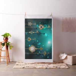 Tissu Touches de squelette antique sur Arrière - plan ve