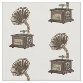 Tissu Tourne-disque dessin animé (Fermer)