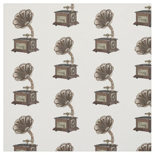 Tissu Tourne-disque dessin animé (Échantillon)