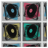 Tissu Tourne-disques d'art pop rétro (Fermer)
