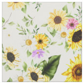Tissu Tournesol à l'aquarelle 7 (Fermer)