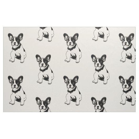 Tissu Tout graphique fait sur commande de chiot de (Fat Quarter)