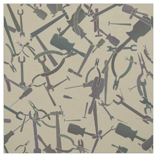 Tissu Tout son Camo viril d'outils vert bronzage et