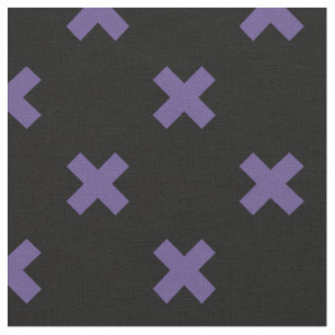 Tissu Traces croisées ultra violettes sur noir