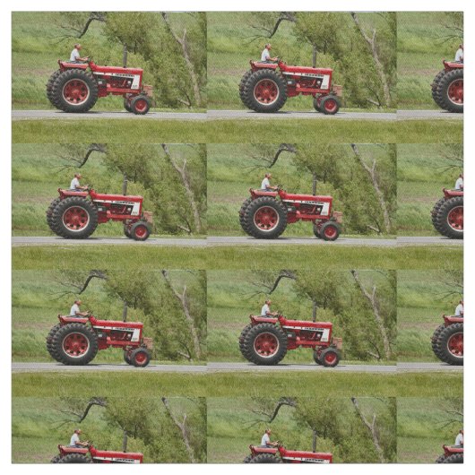 Tissu Tracteur rouge (Échantillon)