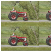 Tissu Tracteur rouge (Détail)