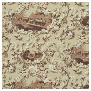Tissu Train à vapeur de l'époque victorienne vintage