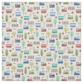 Tissu Train et chemin de fer (Échantillon)