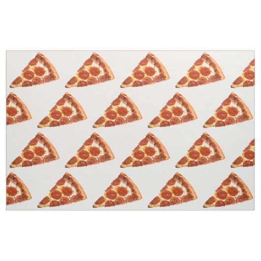 Tissu Tranche de pizza pepperoni classique de SlipperyJo (Yard)