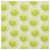 Tissu Tranches de chaux sur Jaune clair (Échantillon)