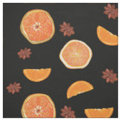Tissu Tranches de fruits d'orange et cannelle (Échantillon)