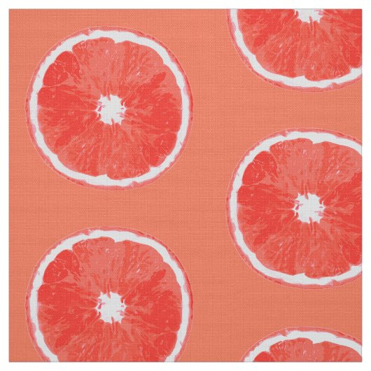 Tissu Tranches de pamplemousse rose d'art de bruit - (Échantillon)