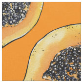 Tissu Tranches de Papaya sur orange (Fermer)