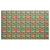 Tissu Tranches de pastèque avec feuilles tropicaux (Yard)