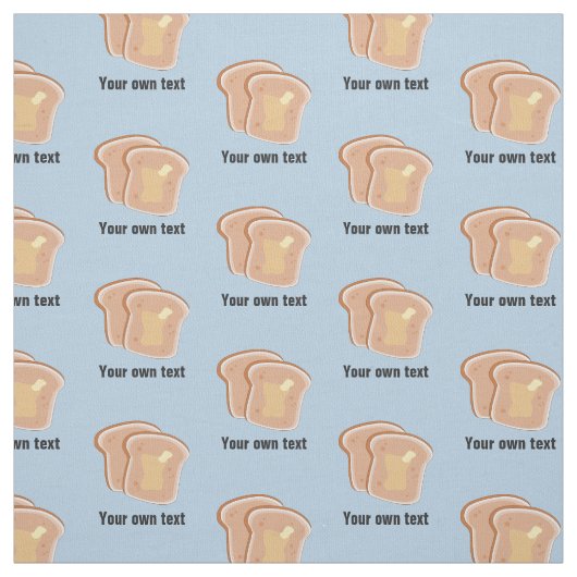 Tissu Tranches de toast avec beurre - votre propre texte (Échantillon)