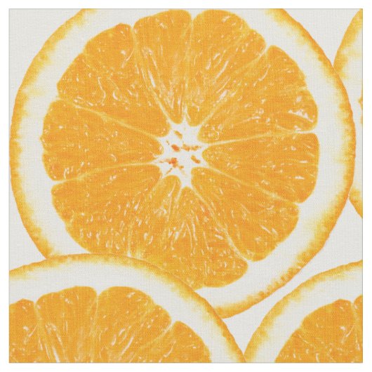 Tissu Tranches d'orange d'agrume d'été (Fermer)