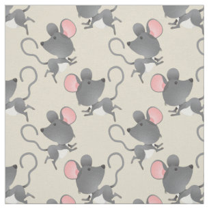 Tissu Tranquille comme souris mignonne Motif animal
