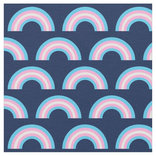 Tissu Transgenre Rainbow bleu rose blanc (Fermer)