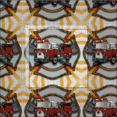 Tissu Traverse de pompier (Carreau)