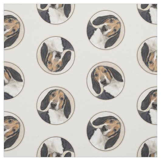 Tissu Treeing Walker Coonhound Peinture Chien Art origin (Échantillon)