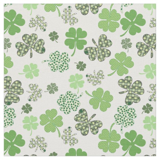 Tissu Trèfle de trèfle vert Saint-Patrick (Fermer)