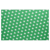 Tissu Trèfles blancs simples sur fond vert (Yard)