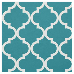 Tissu treillis blanc motif marocain en carrelage de carr