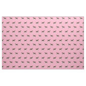 Tissu Trek Walker Coonhound chien rose (Fat Quarter)