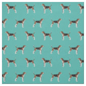 Tissu Trekking Walker Coonhound dog turquoise (Échantillon)