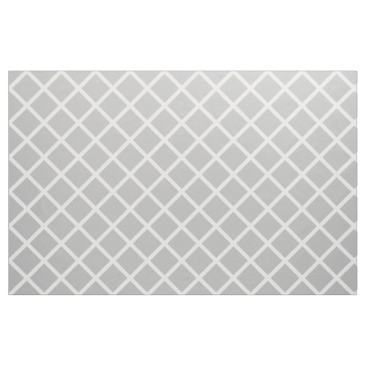 Tissu Trellis blanc sur le gris de cendre (Fat Quarter)