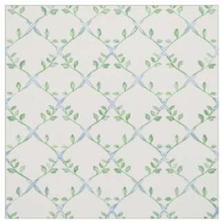 Tissu Trellis de vigne verte motif botanique