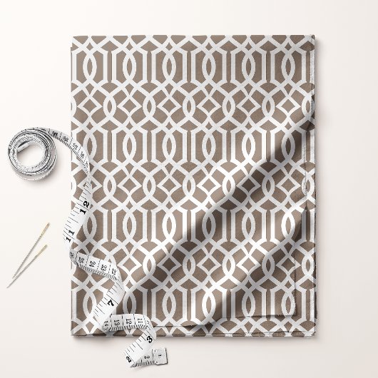 Tissu Trellis en treillis marron chic mocha