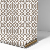 Tissu Trellis en treillis marron chic mocha