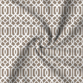 Tissu Trellis en treillis marron chic mocha