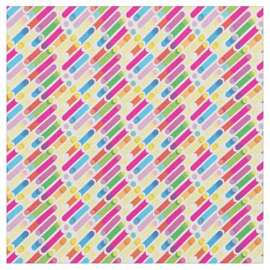 Tissu Trendy Rainbow Diagonal Lines Pattern Pop Art (Fermer)