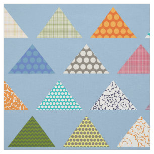 Tissu Triangle bleu mer