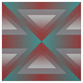 Tissu triangle gris bordeaux turquoise (Échantillon)