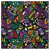 Tissu Triangle pop art cool noir clair vert motif (Fermer)
