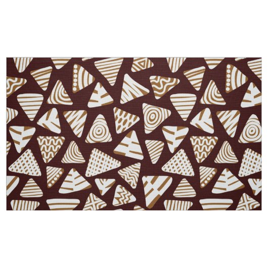 Tissu Triangles 240121 - Tons de chocolat (Fat Quarter)