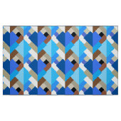 Tissu Triangles Abstraits modernes, Bleu de Cobalt et Br (Fat Quarter)