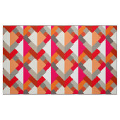 Tissu Triangles Abstraits Modernes, Orange, Fuchsia et G (Fat Quarter)